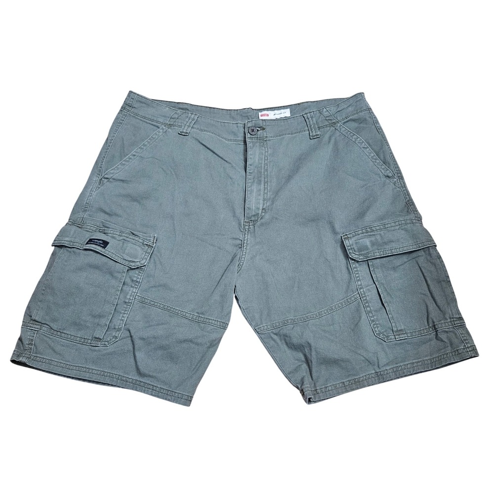 Wrangler Mens Relaxed Fit Cargo Shorts Olive Green Size 40 Utility Hiking Work